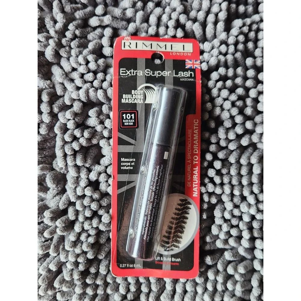 Rimmel Extra Super Lash Mascara, Black-Black 101, 0.27 oz~NEW IN BOX